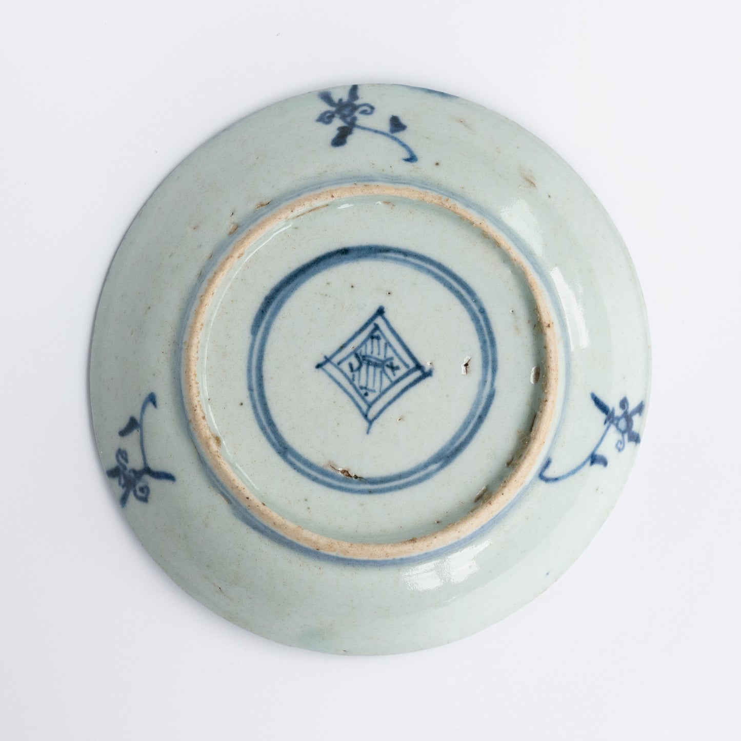 14.5cm Qing Dynasty Lingzhi Plate/Teaboat
