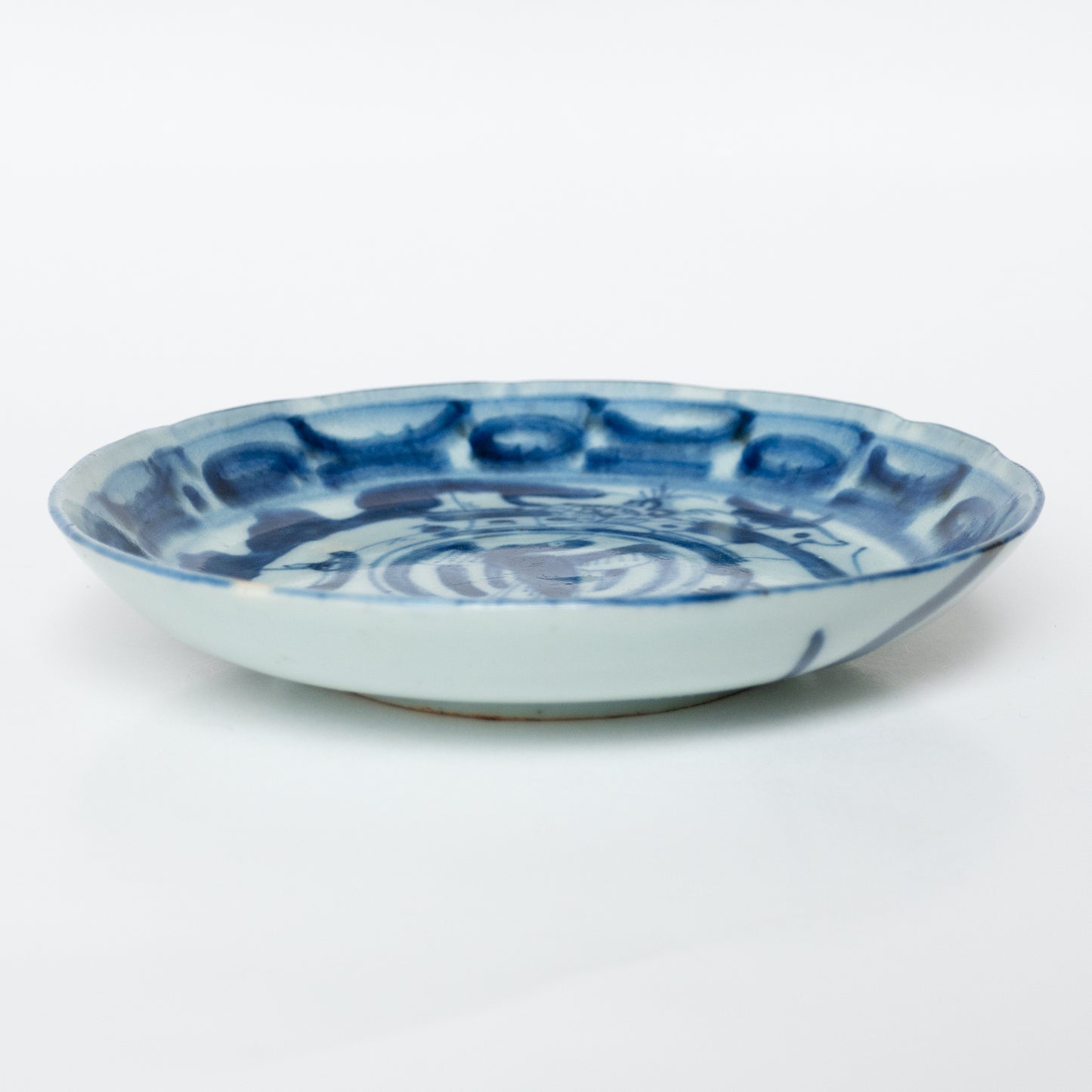 13.6cm Qing Dynasty Bird Plate V