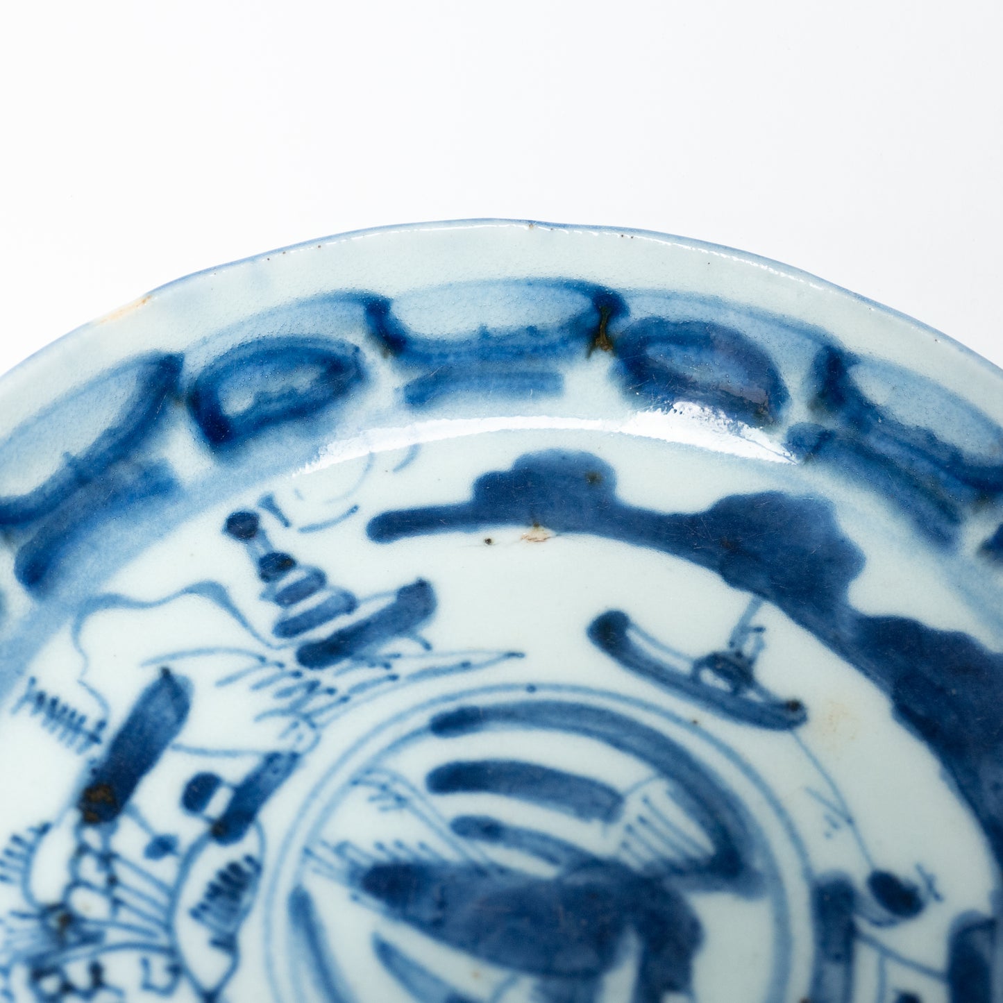 13.6cm Qing Dynasty Bird Plate V