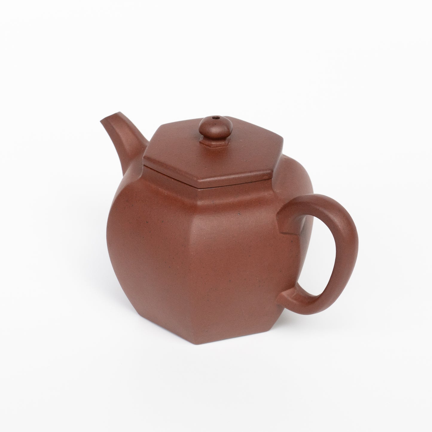 130ml Fang Xia - Da Hongni Hexagonal Yixing Teapot