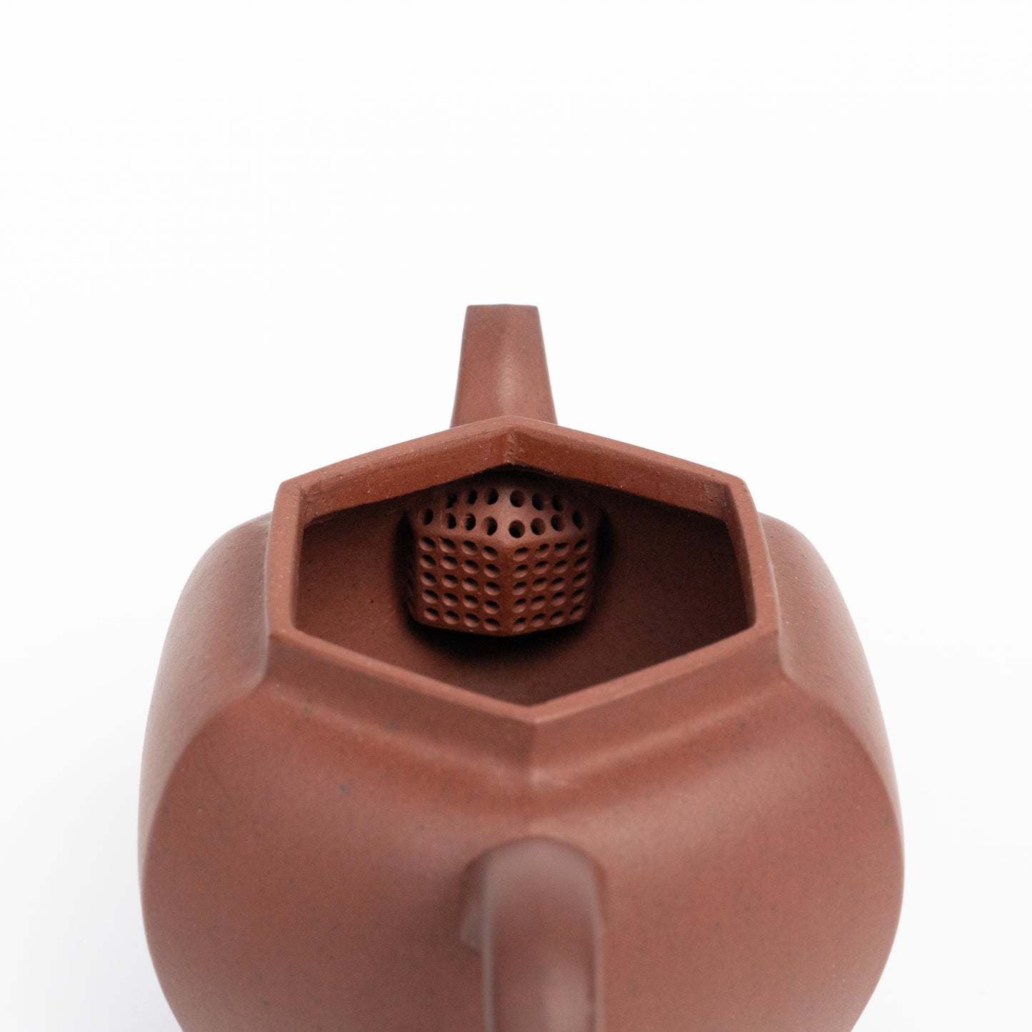 130ml Fang Xia - Da Hongni Hexagonal Yixing Teapot