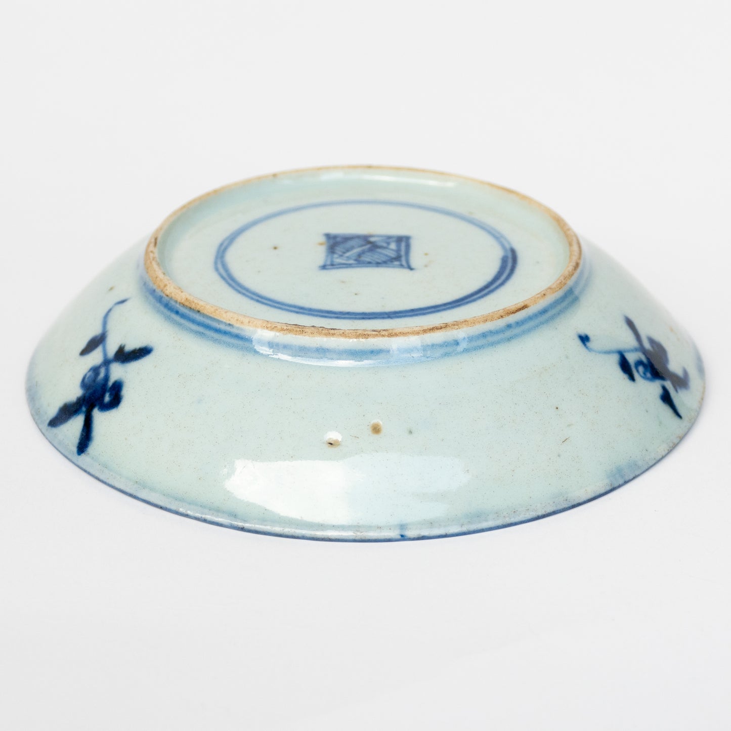 14.8 cm Qing Dynasty Lingzhi Plate/Teaboat