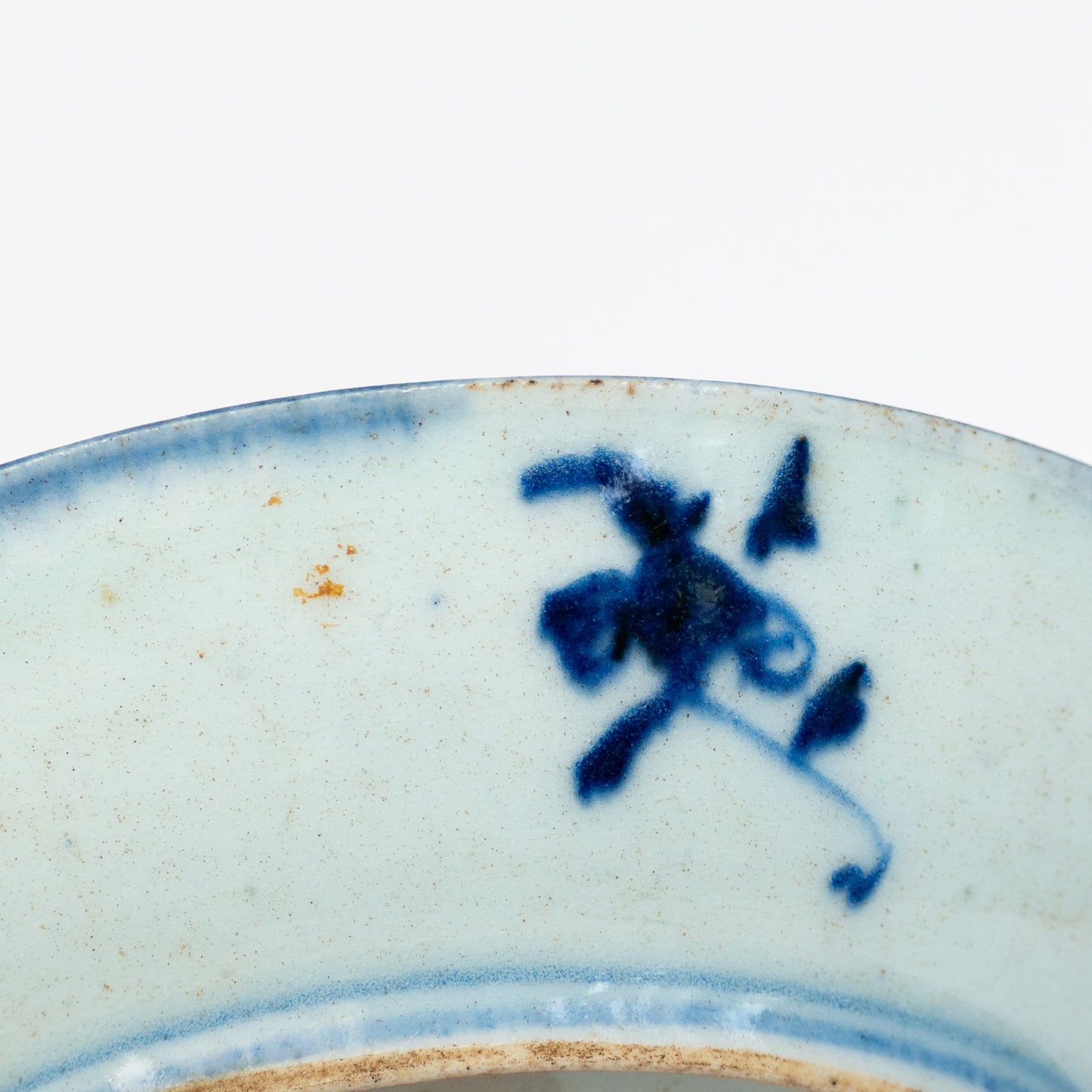 14.8 cm Qing Dynasty Lingzhi Plate/Teaboat
