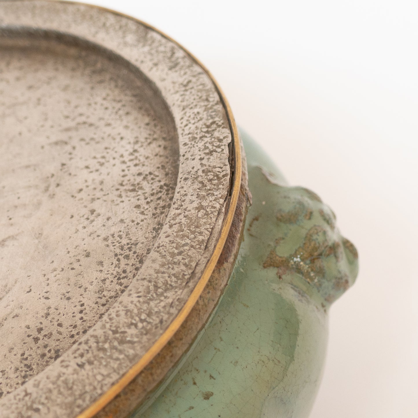 20cm Antique Huaning Handmade Tea Tray