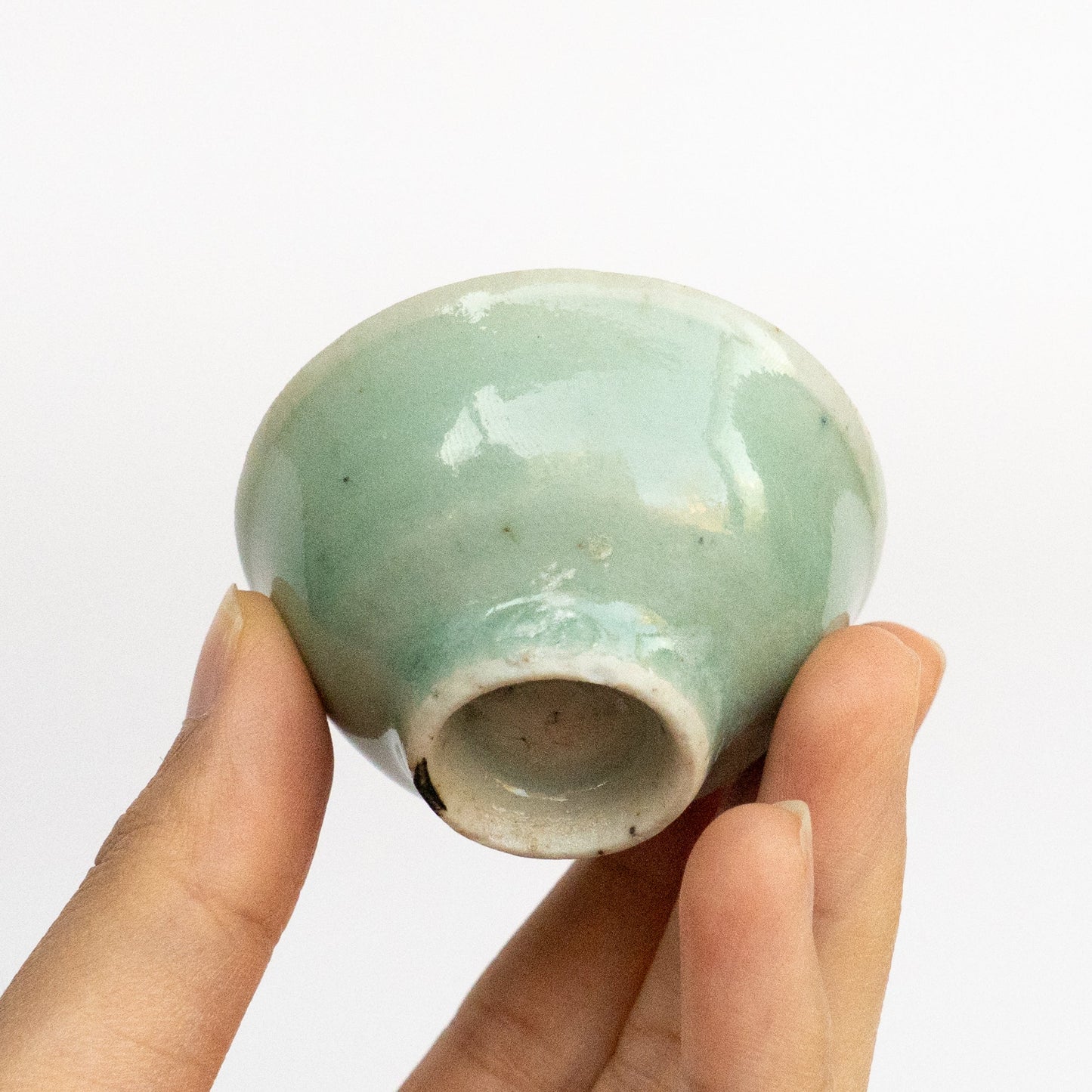 25ml Qing Dynasty Douqing (Green) Antique Cup