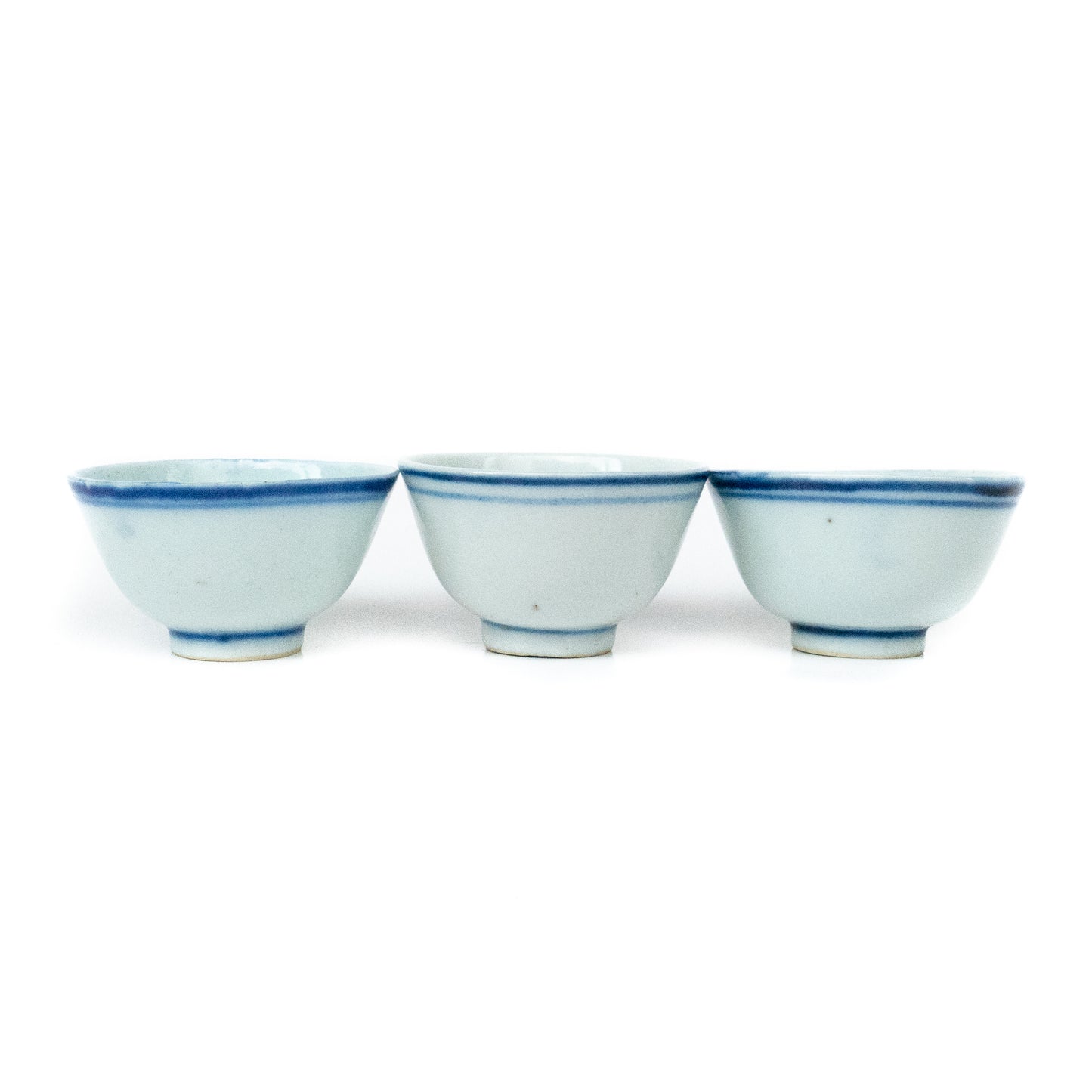 30-40ml Late Qing Dynasty Large Blue Line Cup