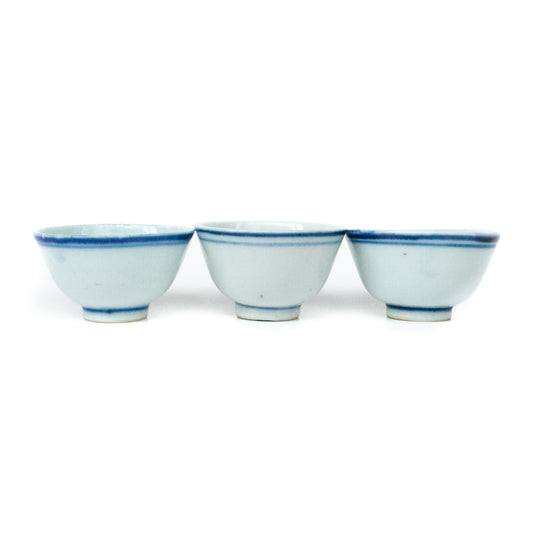 30-40ml Late Qing Dynasty Large Blue Line Cup