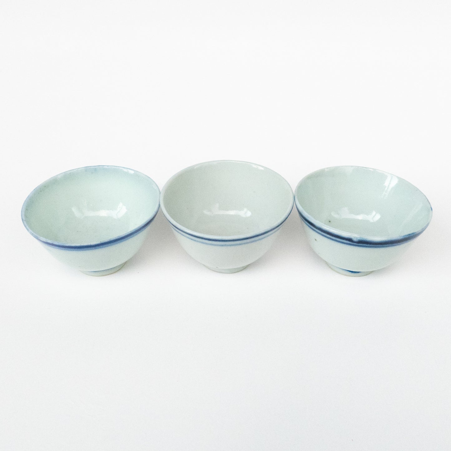 30-40ml Late Qing Dynasty Large Blue Line Cup