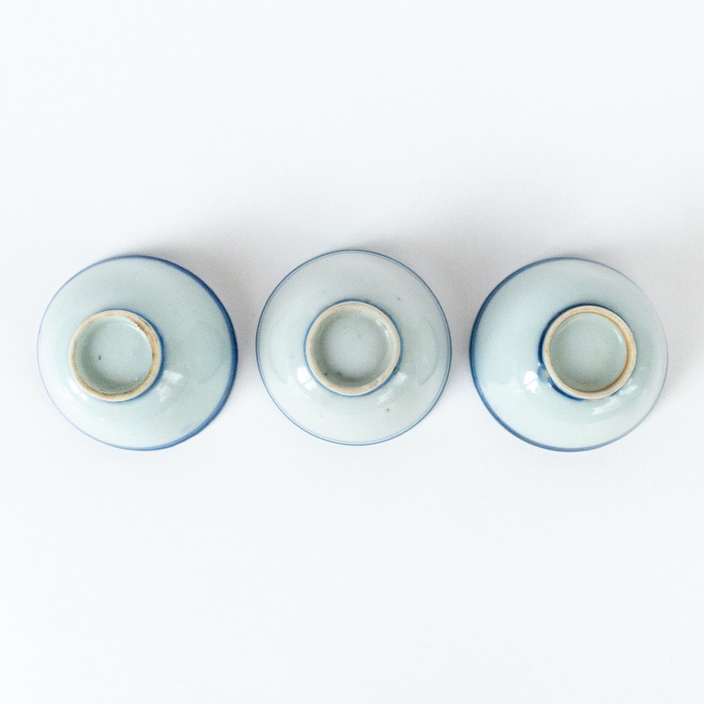30-40ml Late Qing Dynasty Large Blue Line Cup