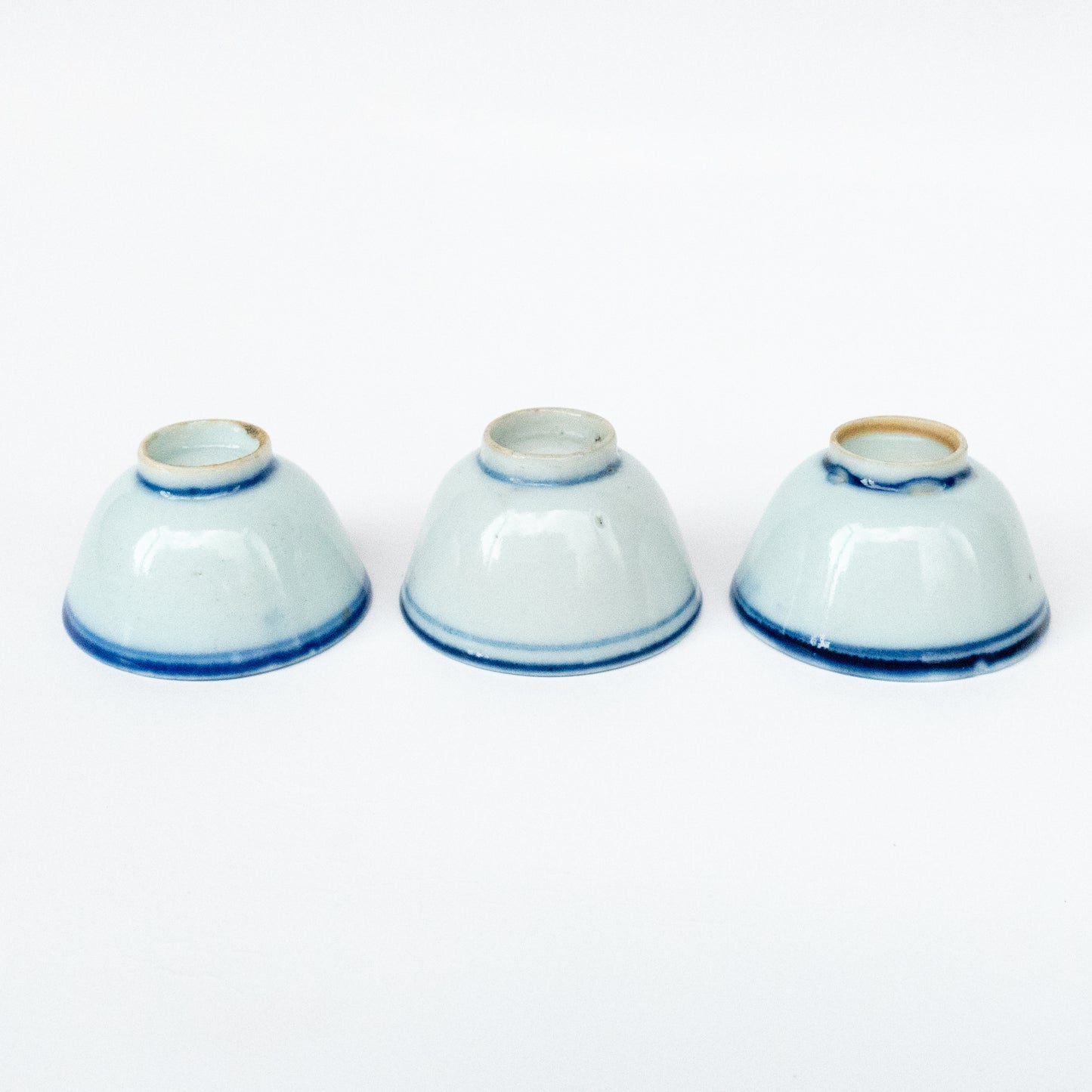30-40ml Late Qing Dynasty Large Blue Line Cup