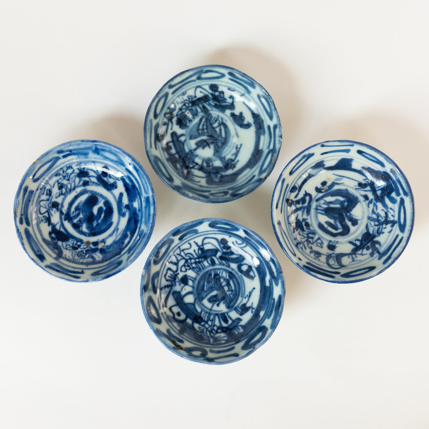 8-8.4cm Qing Dynasty Bird Cup Saucer