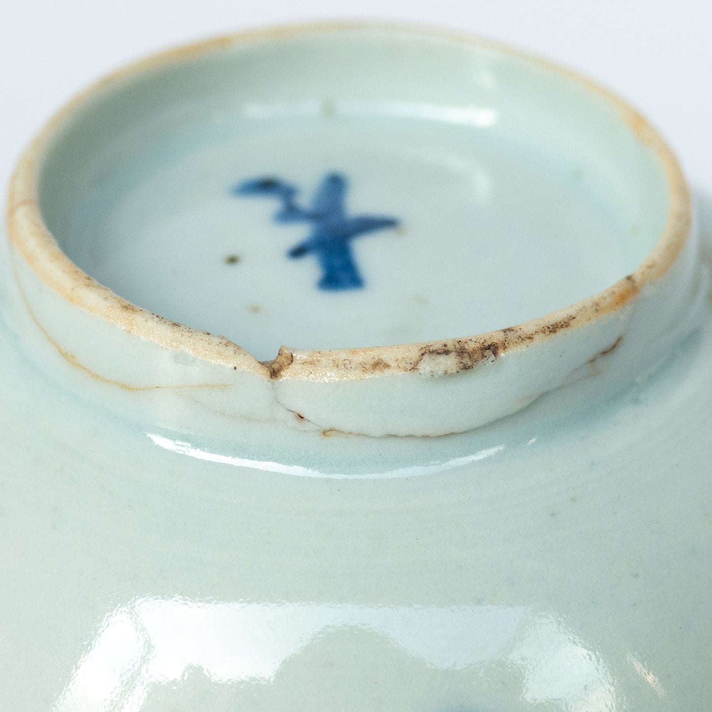 8-8.4cm Qing Dynasty Bird Cup Saucer