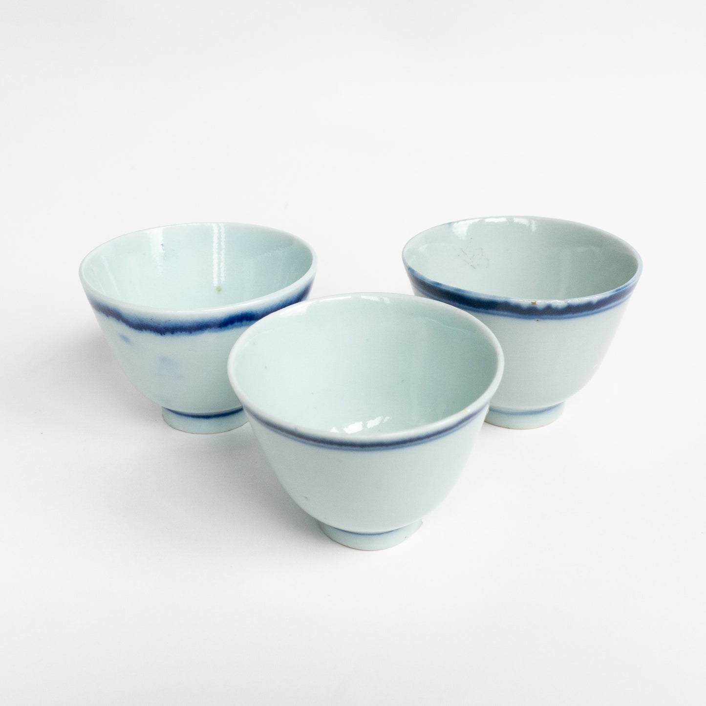 80-90ml Late Qing Dynasty Large Blue Line Cup