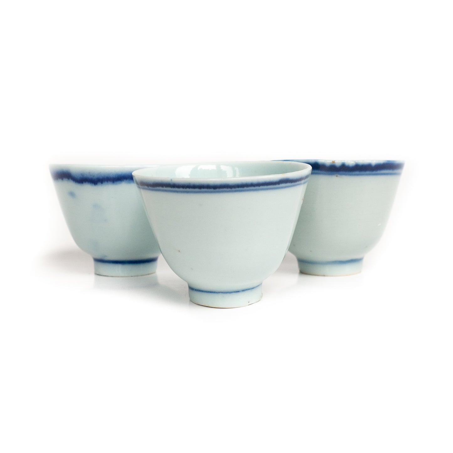 80-90ml Late Qing Dynasty Large Blue Line Cup