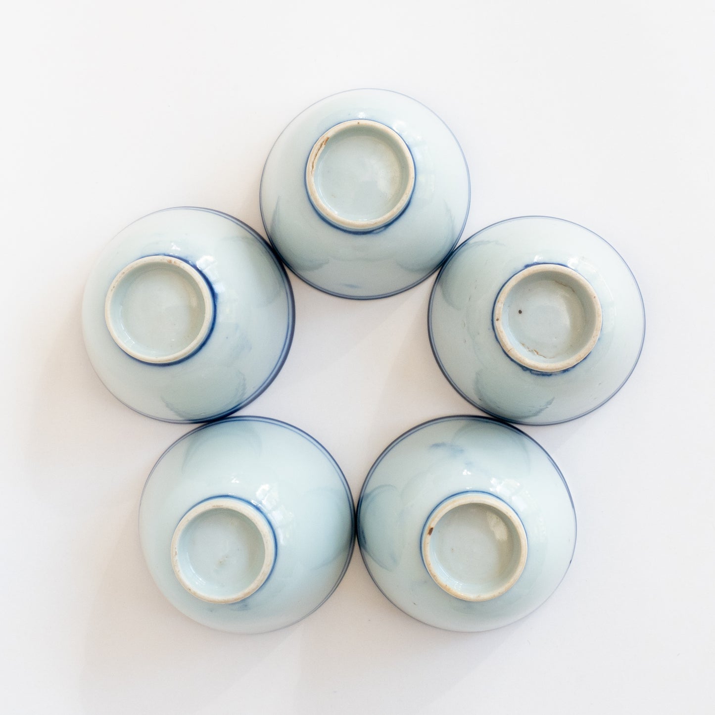 100ml Late Qing Dynasty Large Blue Line Cup A
