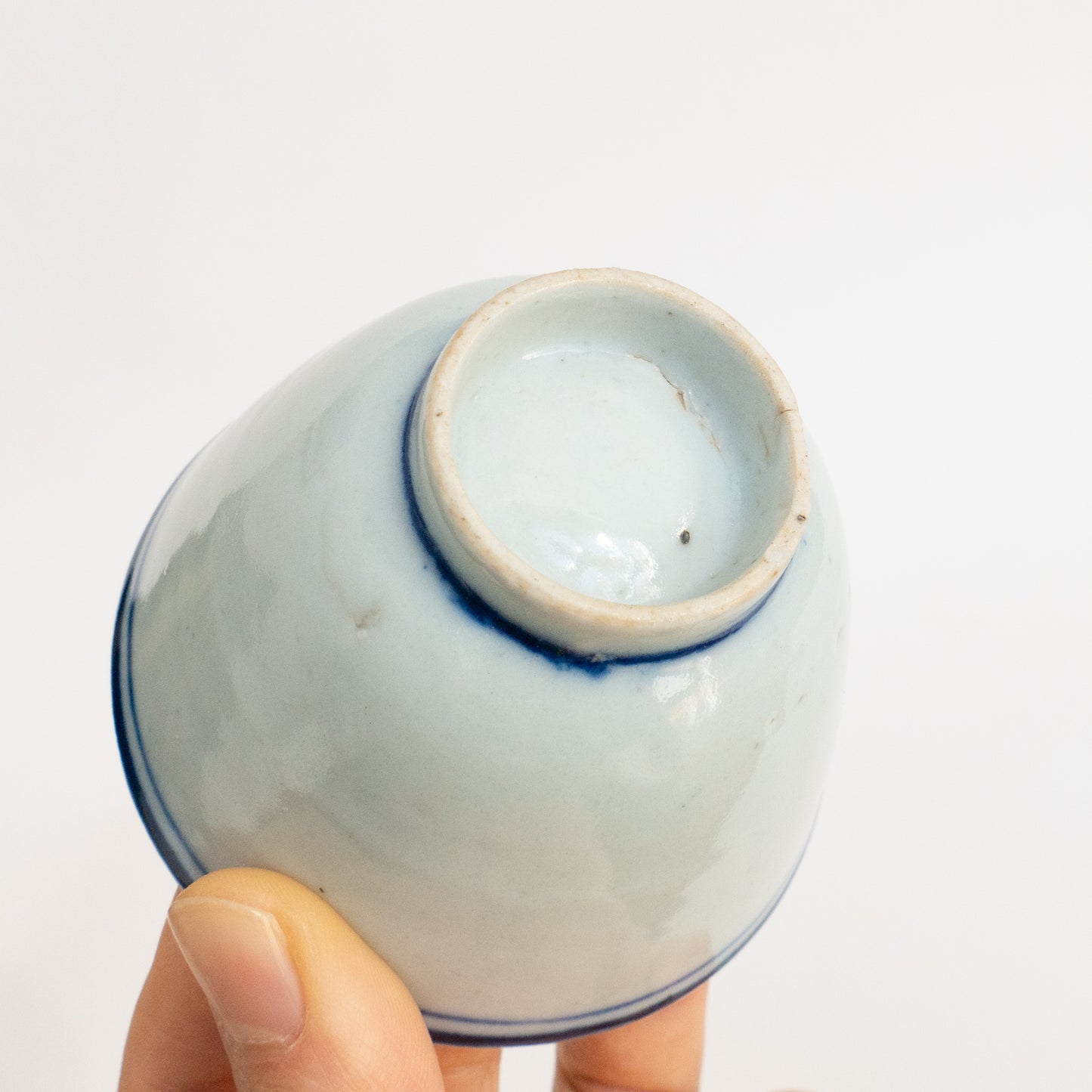 100ml Late Qing Dynasty Large Blue Line Cup A