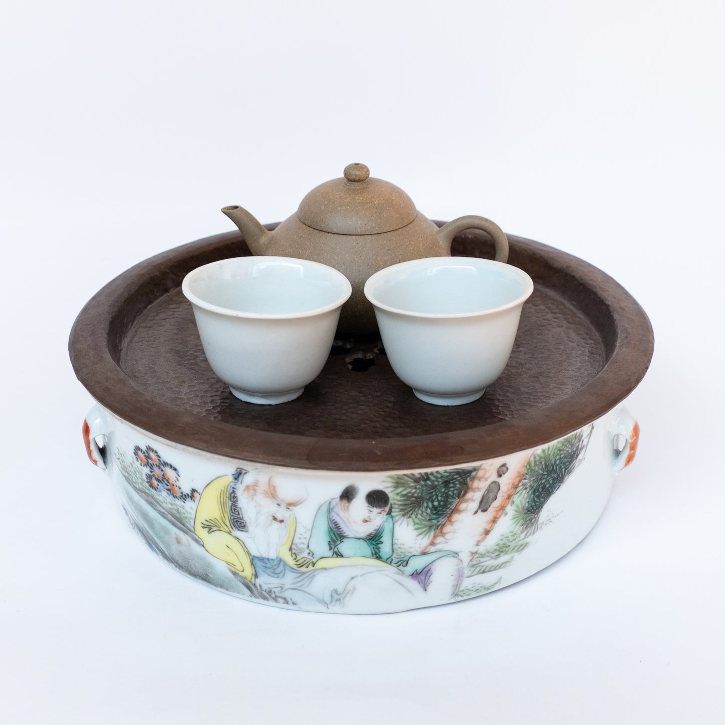 21cm Antique Handmade Tea Tray