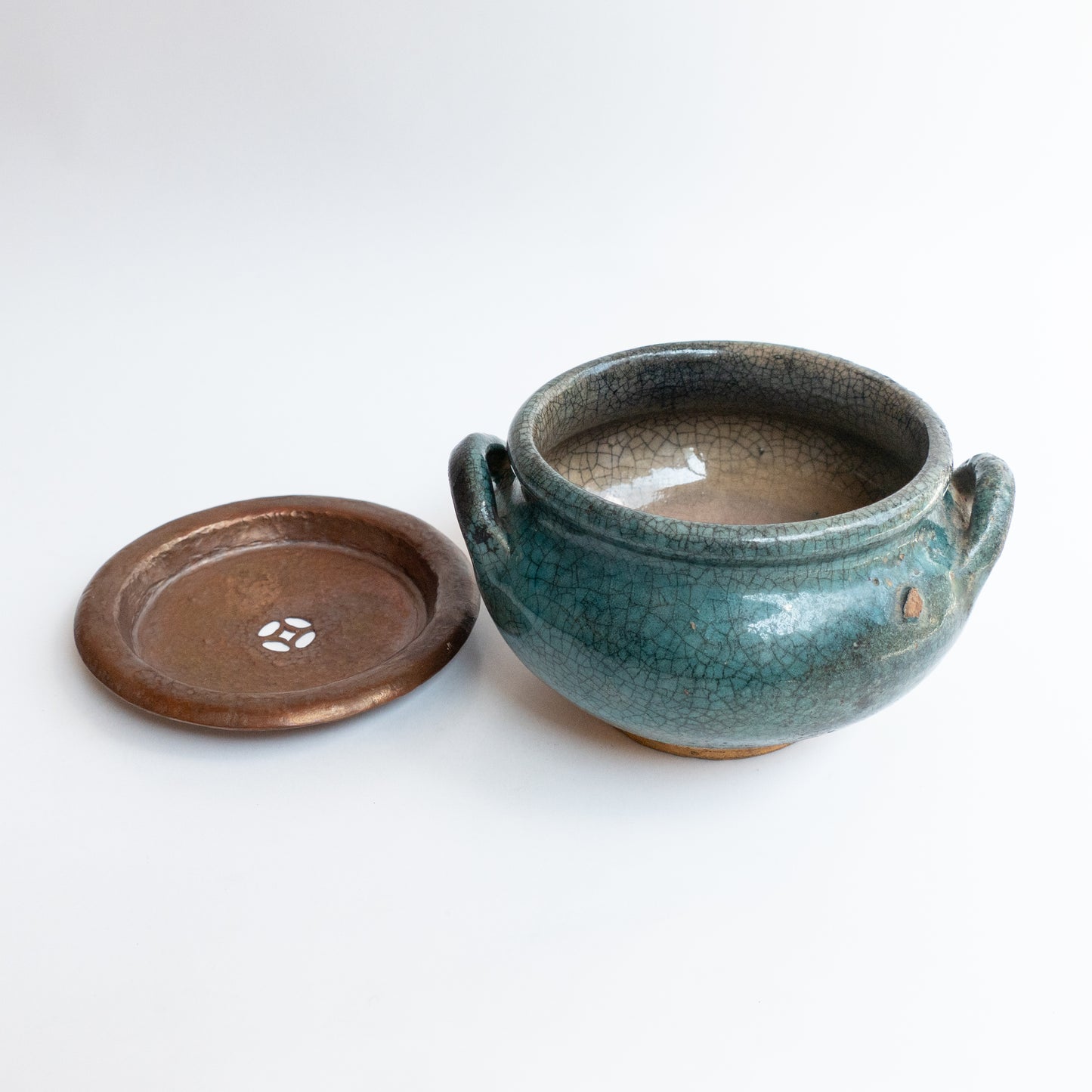 15cm Antique Huaning Handmade Tea Tray