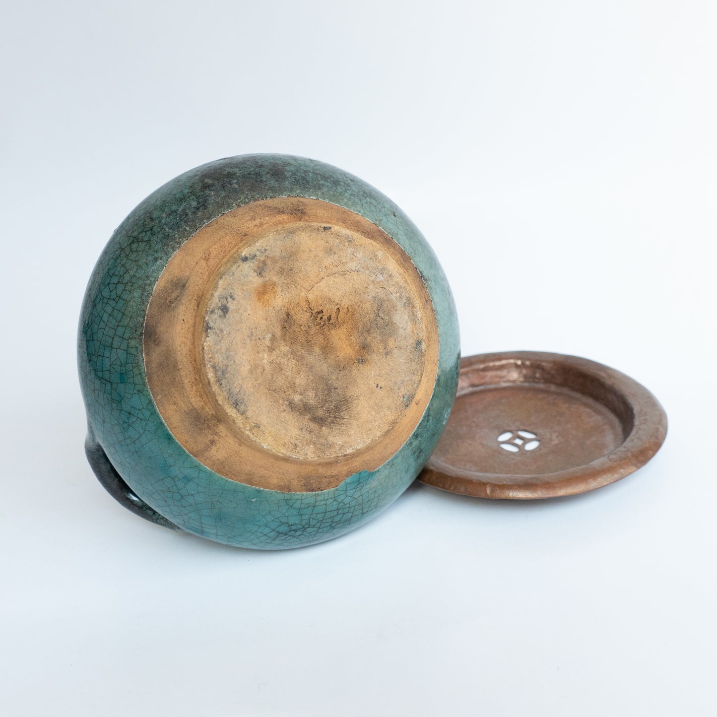 15cm Antique Huaning Handmade Tea Tray