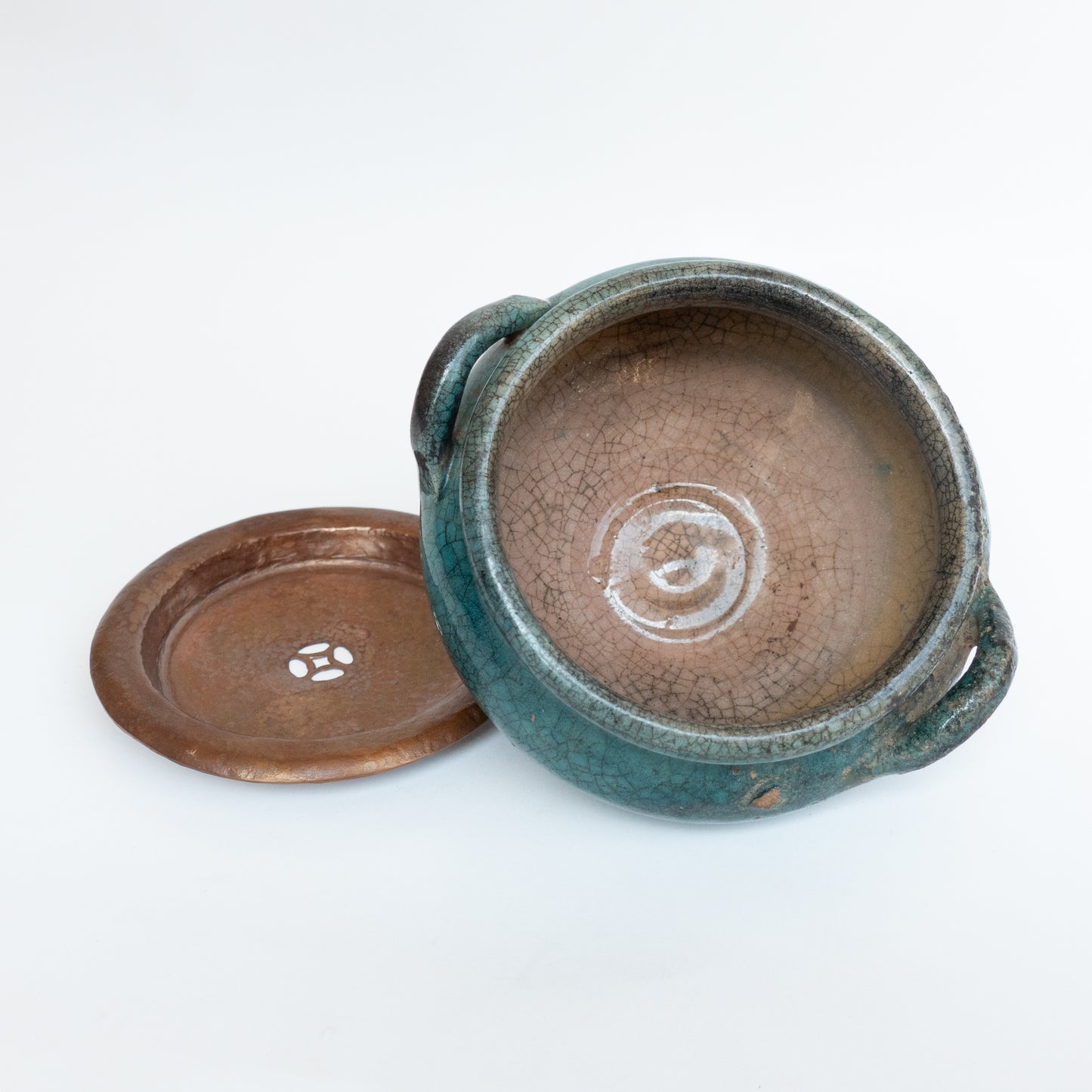 15cm Antique Huaning Handmade Tea Tray