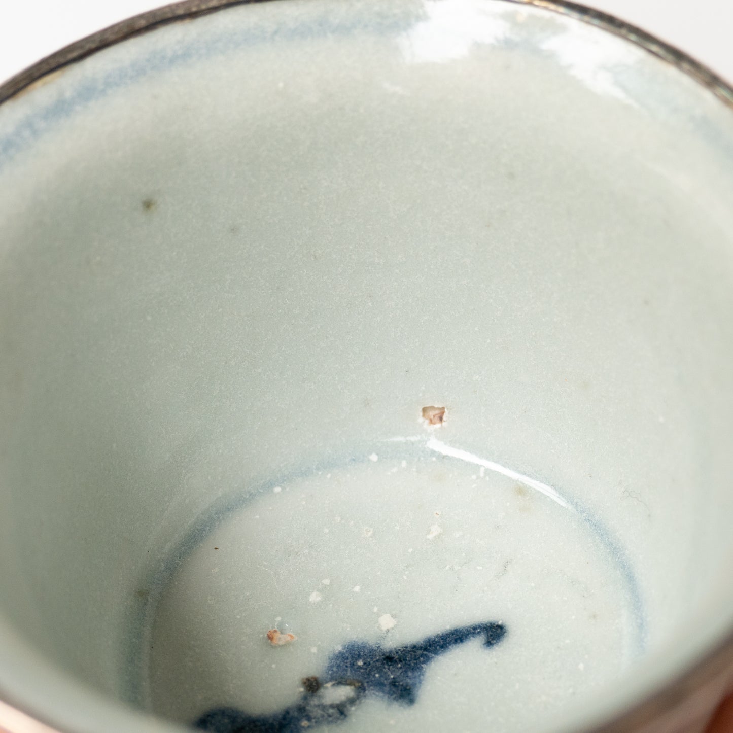 55ml Ming Dynasty Dragon Teacup (Silver repair)