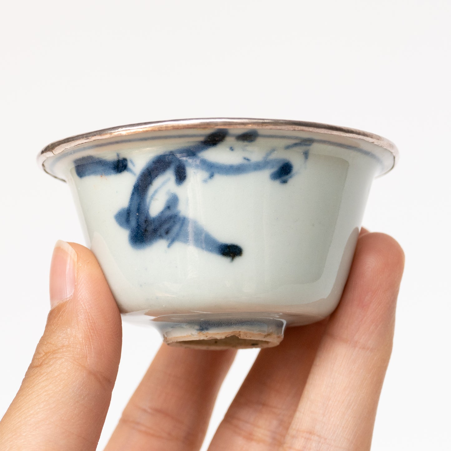 60ml Ming Dynasty Dragon Teacup (Silver repair)
