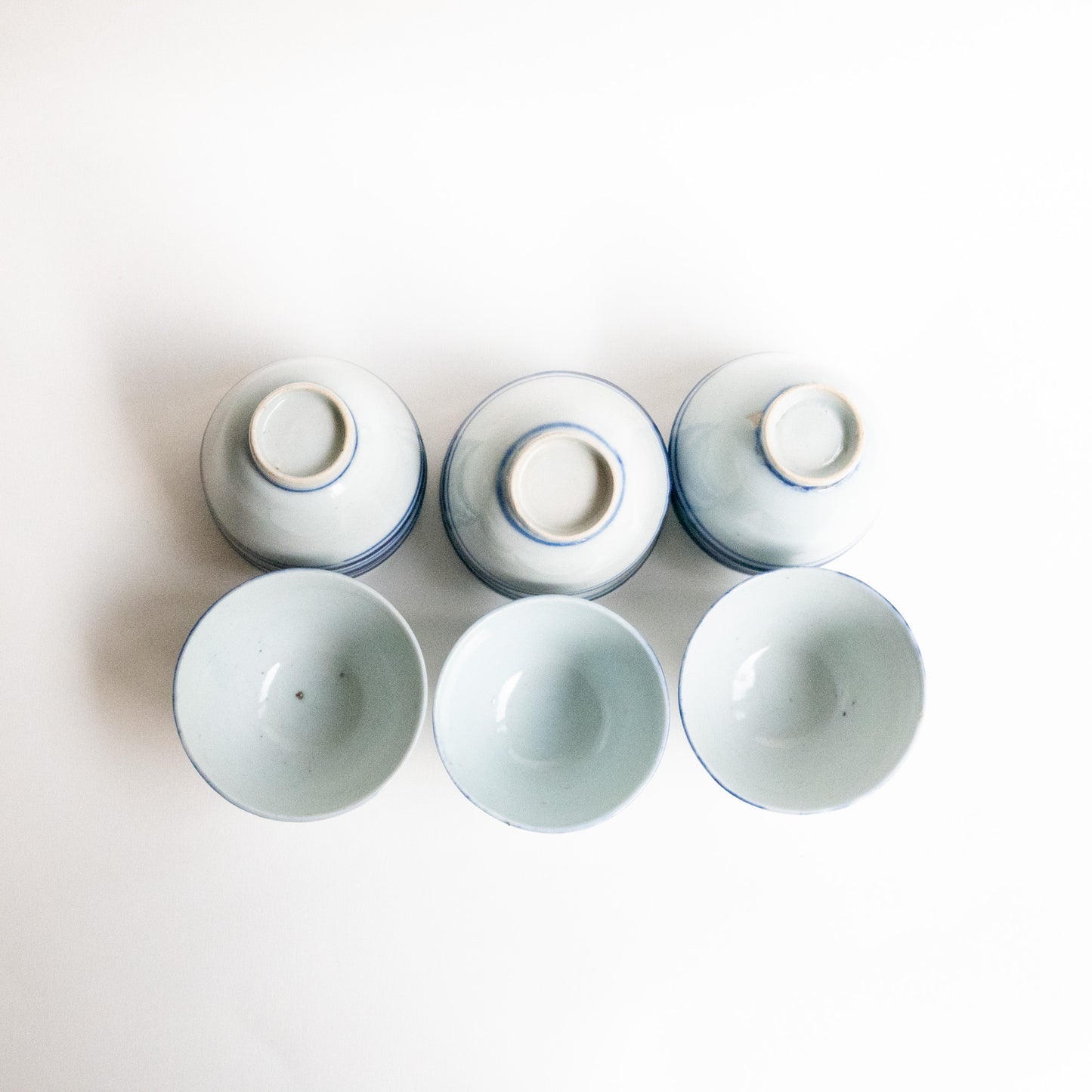 Antique Blue Line cups (80ml-140ml)