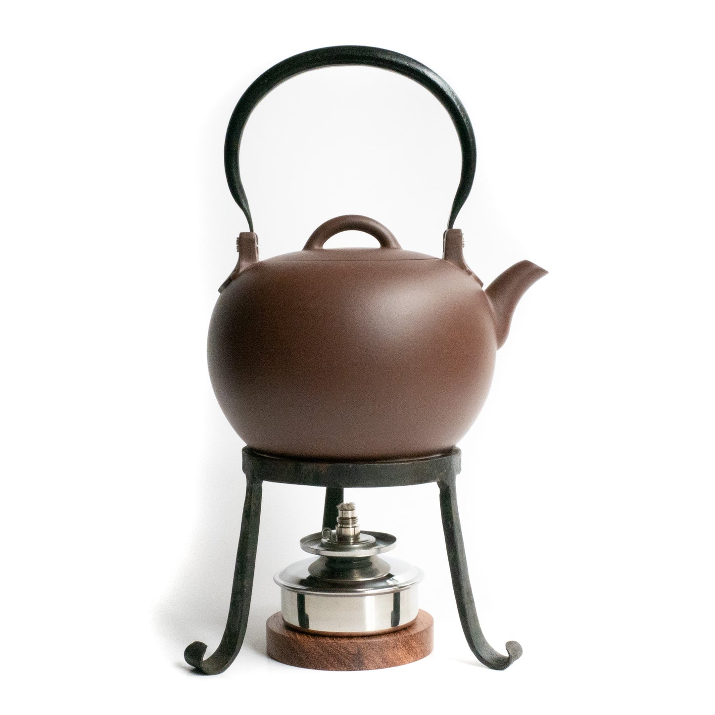 1.2L Fang Xia "Zhong Cao Qing" Zisha Kettle (紫砂烧水壶)