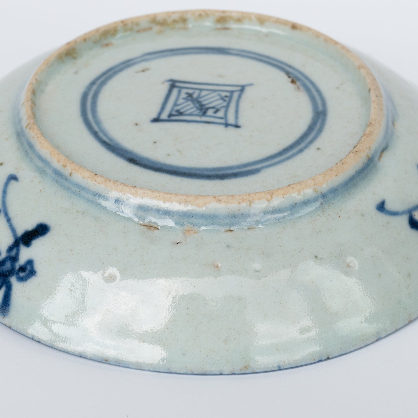 14.5cm Qing Dynasty Lingzhi Plate/Teaboat