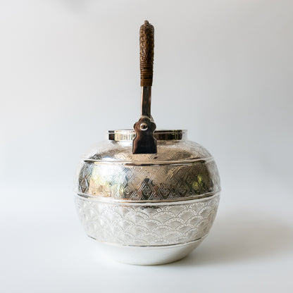 1.2L .999 Silver Kettle (Carved)