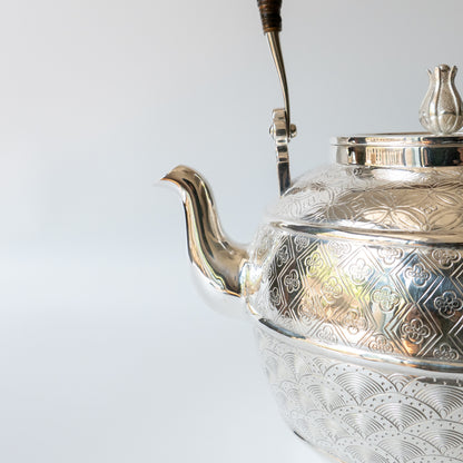 1.2L .999 Silver Kettle (Carved)
