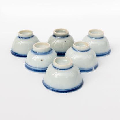 15-20ml Late Qing Dynasty Blue Line Cup