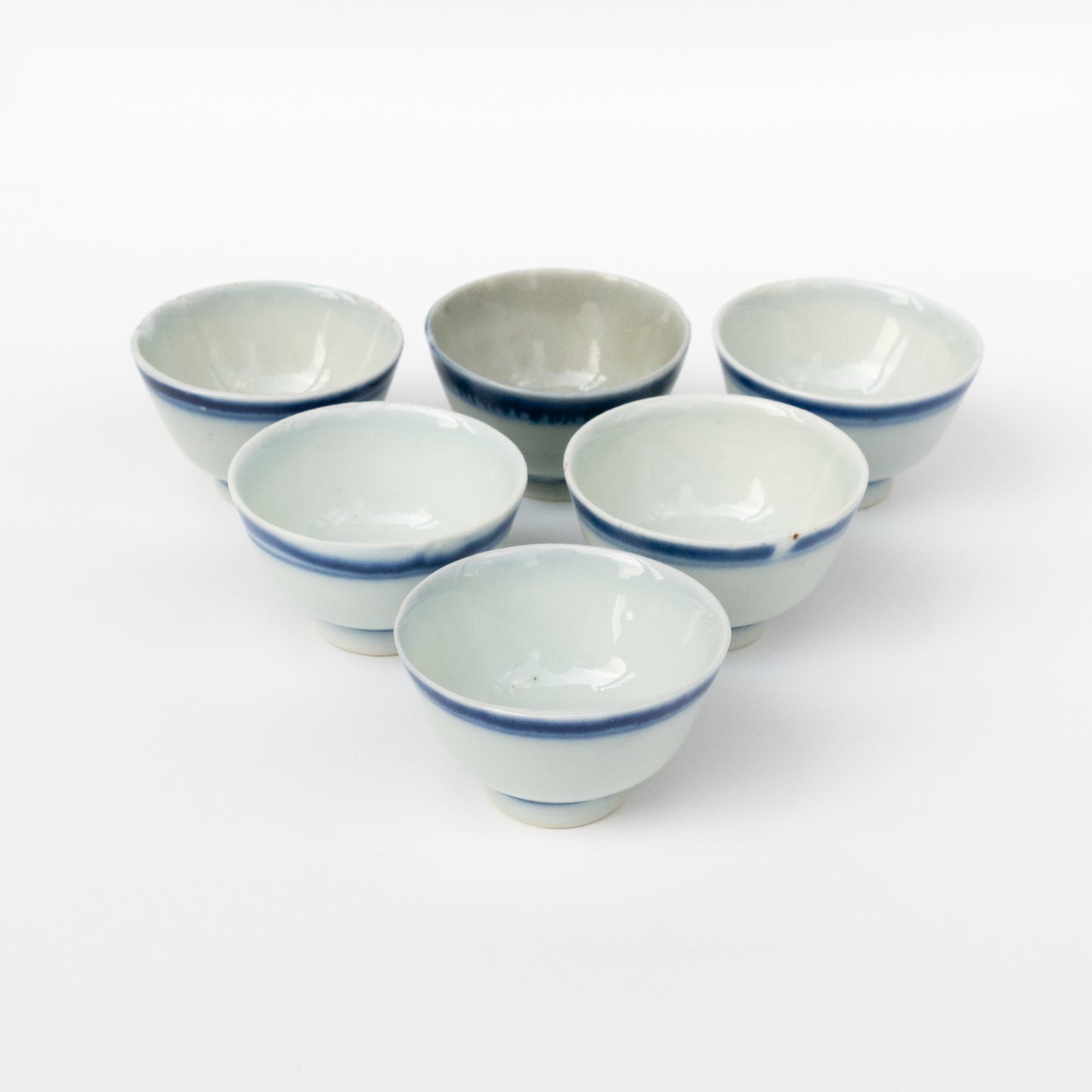 15-20ml Late Qing Dynasty Blue Line Cup