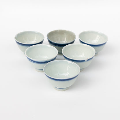 15-20ml Late Qing Dynasty Blue Line Cup