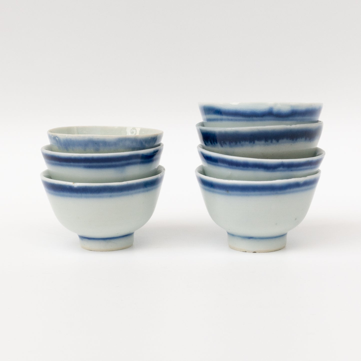 15-20ml Late Qing Dynasty Blue Line Cup