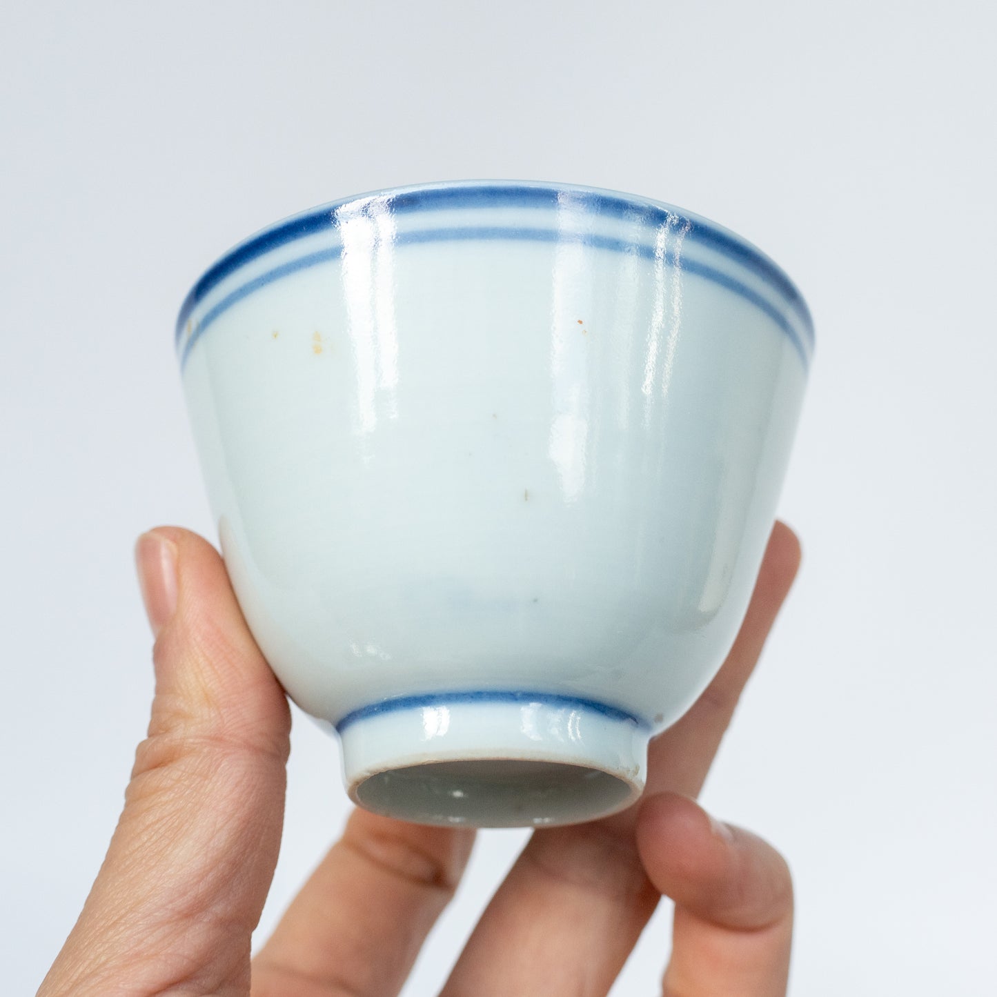 100ml Late Qing Dynasty Large Blue Line Cup A