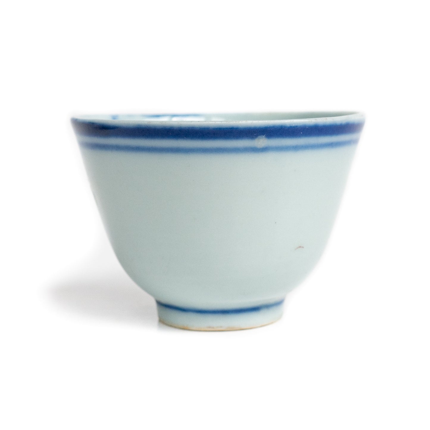 110-115ml Late Qing Dynasty Large Blue Line Cup