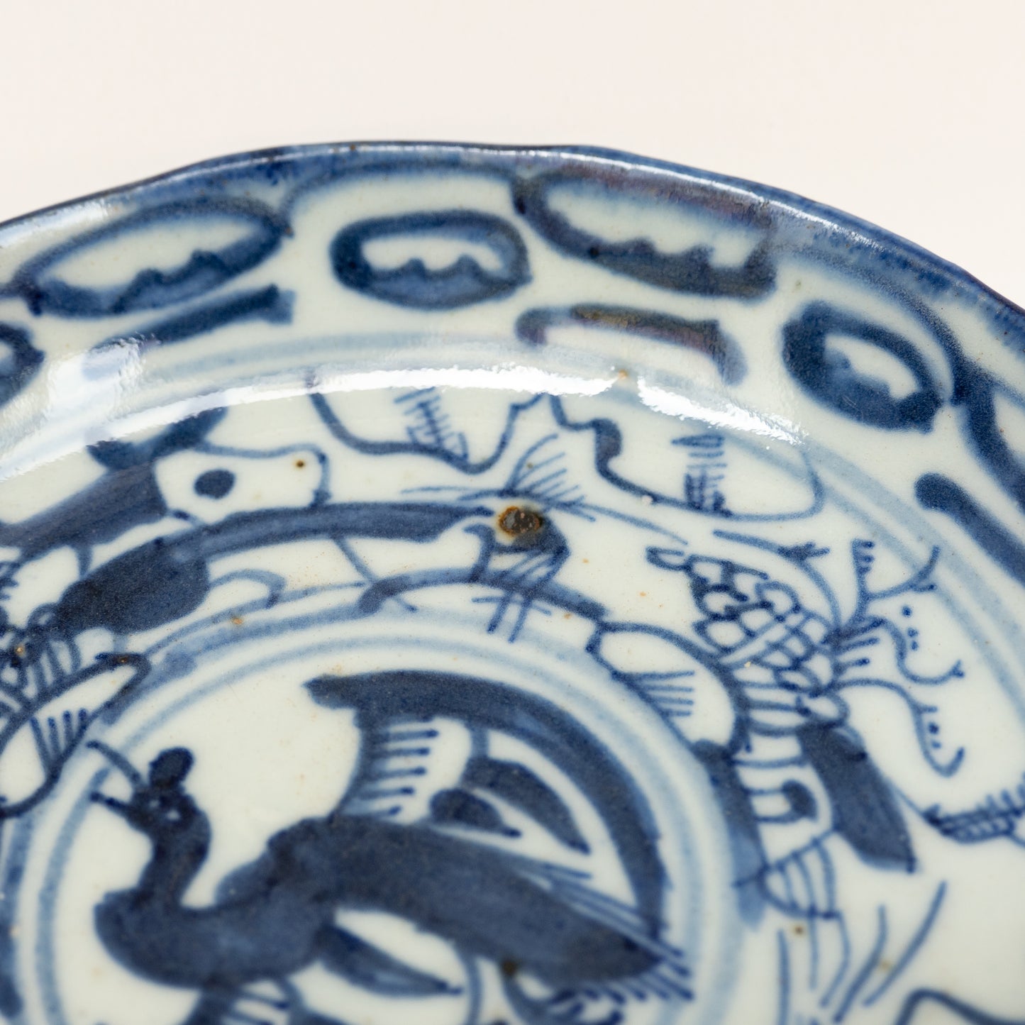 14cm Qing Dynasty Bird Plate II