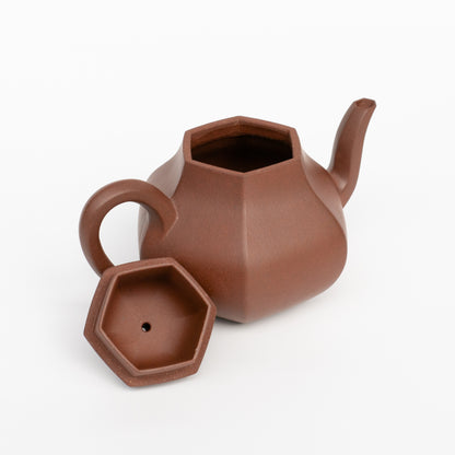 120ml Da Hongni Hexagonal Pear Shape Yixing Teapot