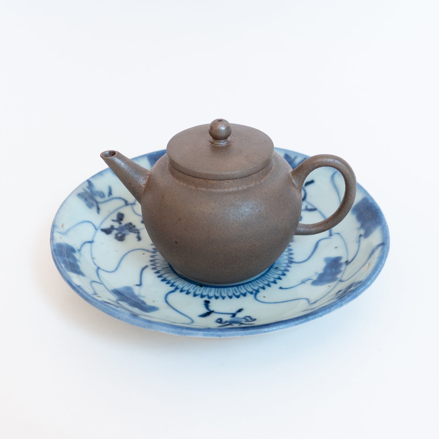 125ml Fang Xia Woodfired - Zhong Cao Qing Yuan Zhu (Round Pearl) Yixing Teapot C