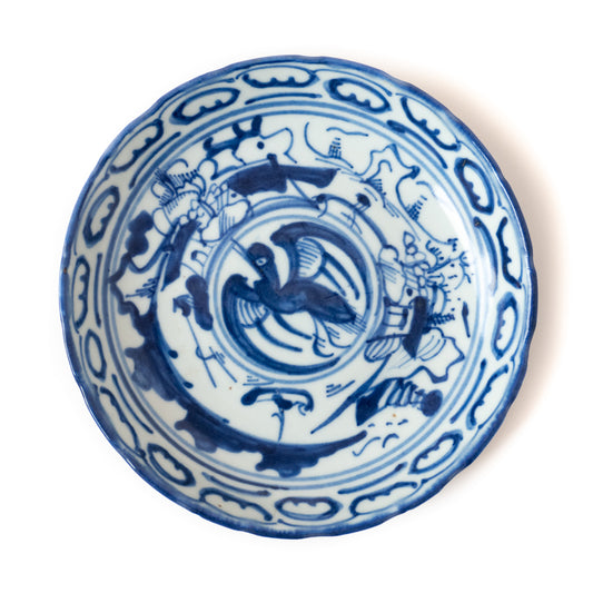 13.7cm Qing Dynasty Bird Plate V