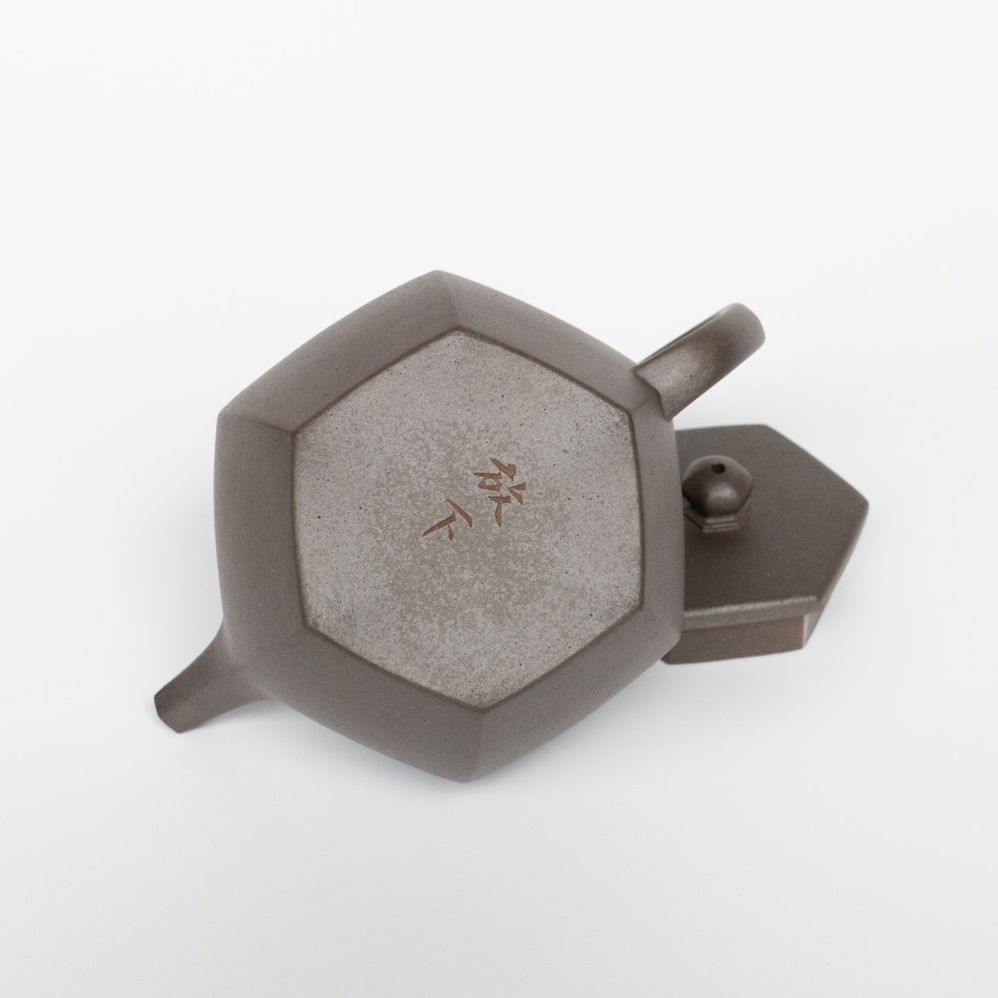 130ml Wood Fired Fang Xia - Da Hongni Hexagonal Yixing Teapot