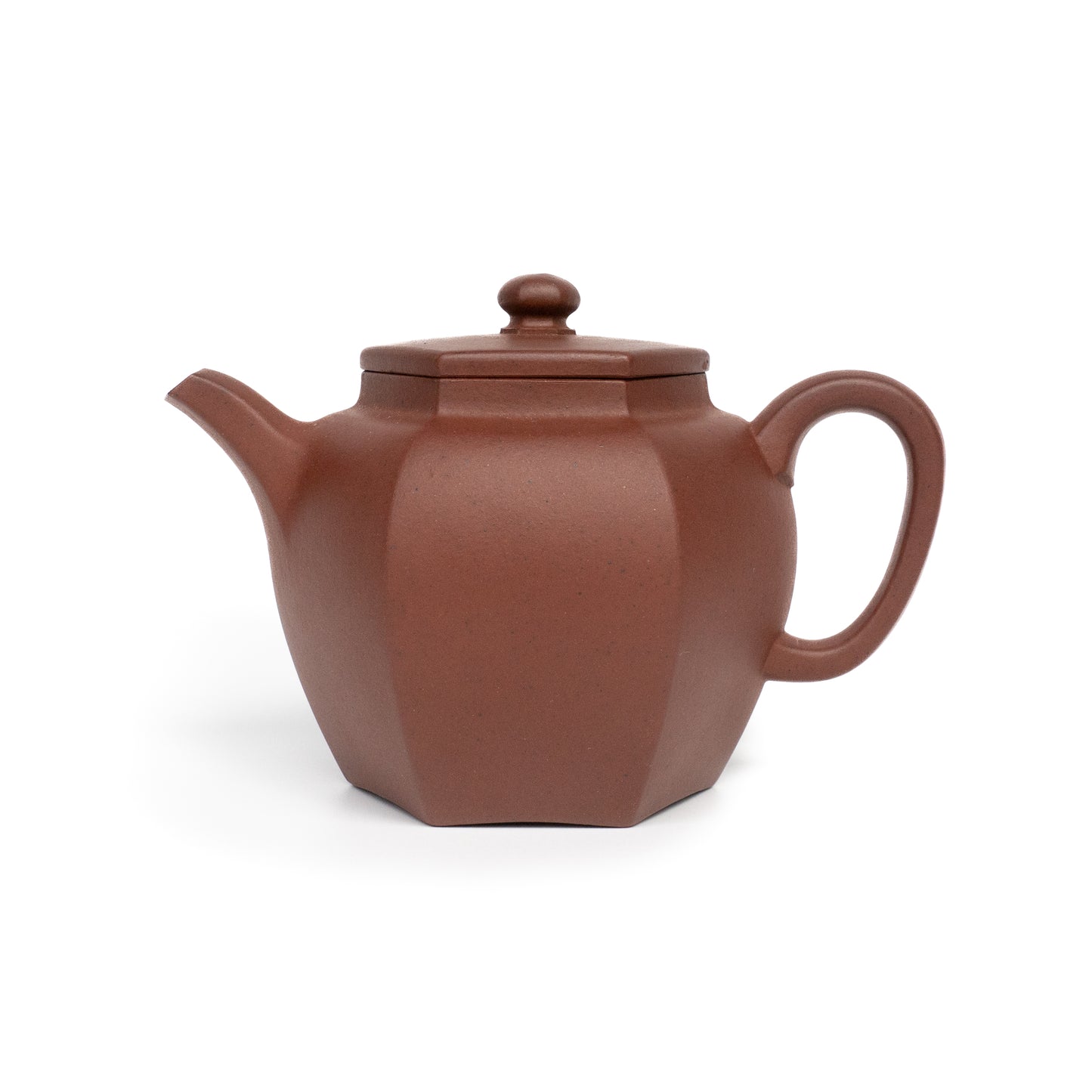 130ml Fang Xia -  Da Hongni Hexagonal Yixing Teapot