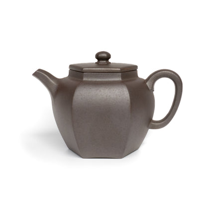 130ml Wood Fired Fang Xia - Da Hongni Hexagonal Yixing Teapot