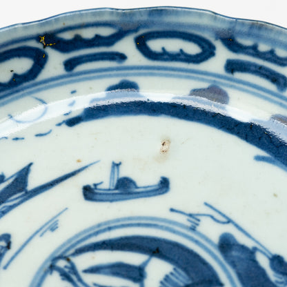 16.9cm Qing Dynasty Bird Plate