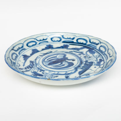 17.1cm Qing Dynasty Bird Plate
