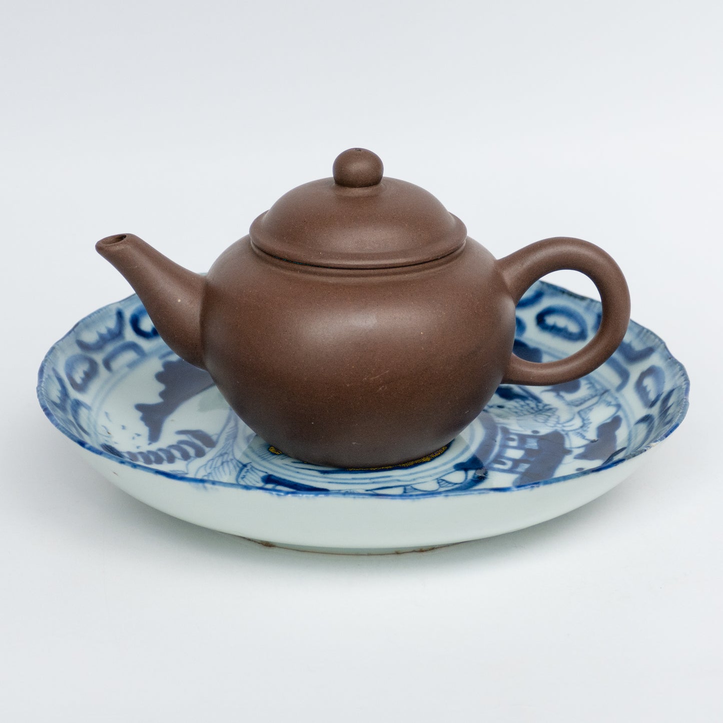 16.8cm Qing Dynasty Bird Plate