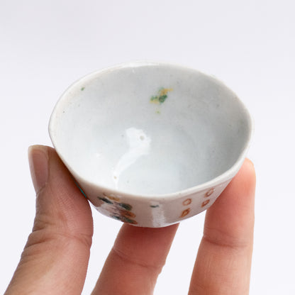 25-35ml Qing Dynasty Hexagonal Color Painted Cup