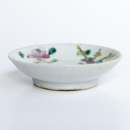 7.8cm Qing Dynasty Flowers Cup Saucer