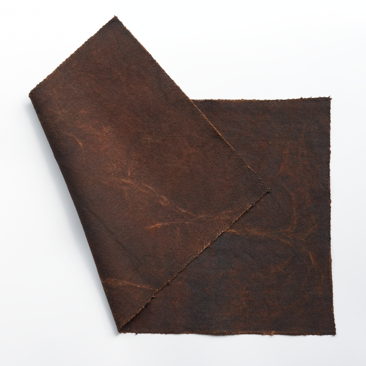 Hand-stitched Persimmon Dyed Tea Mat (Large)